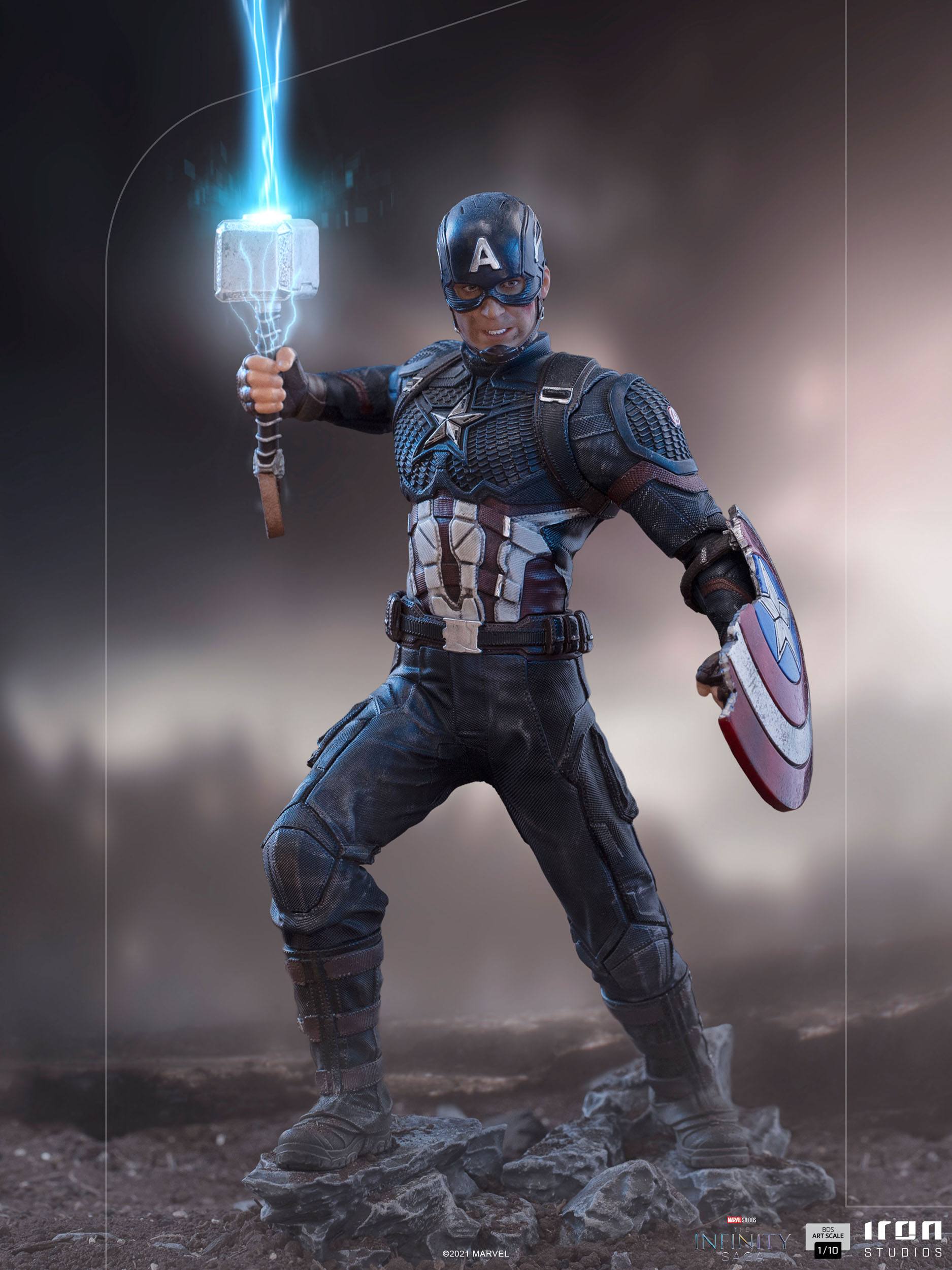 Iron Studios 1/10 Art Scale Marvel The Infinity Saga Captain America Statue