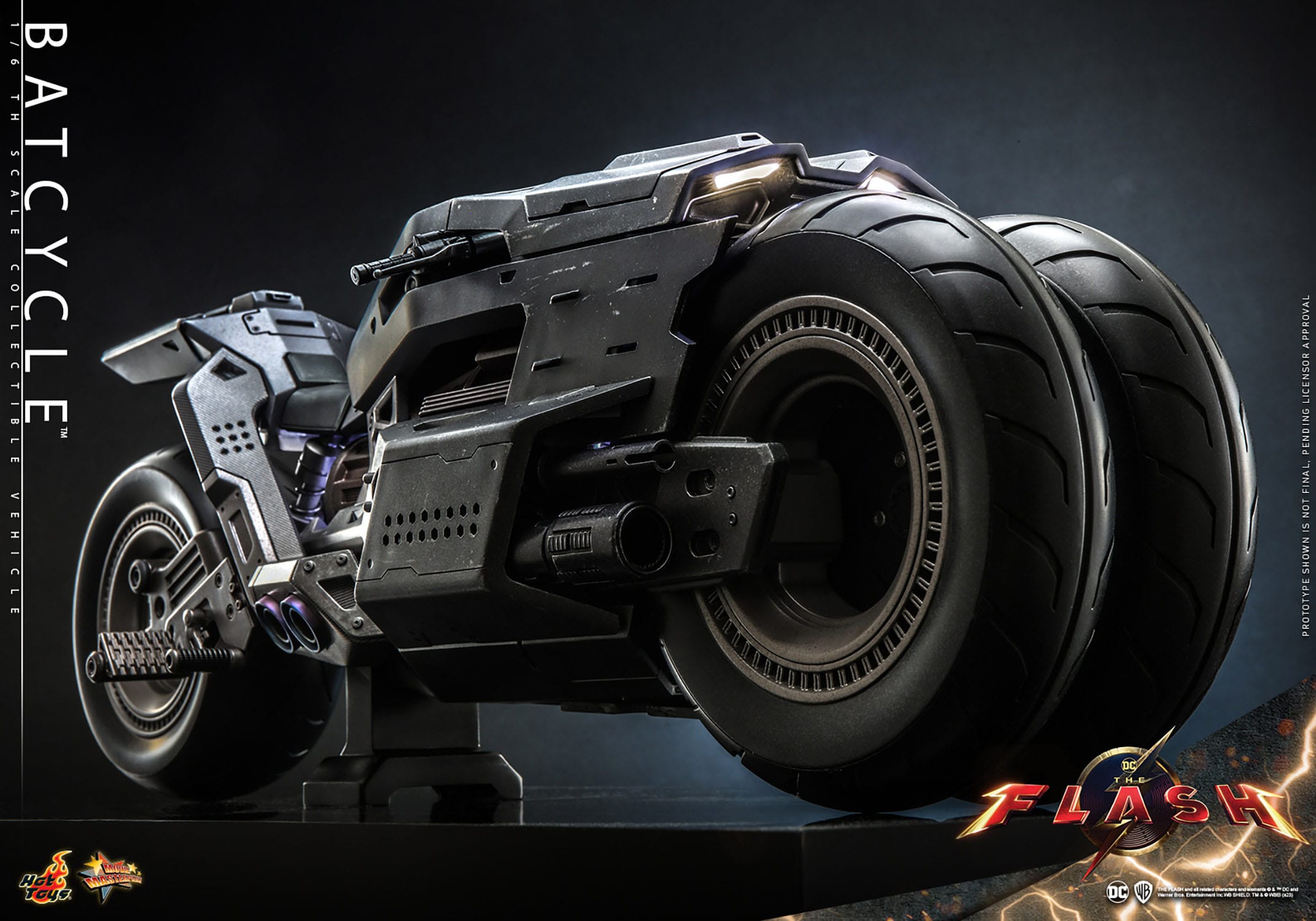 Hot Toys 1/6th Scale Collectible DC Comics The Flash Movie Batcycle Figure for Enthusiasts
