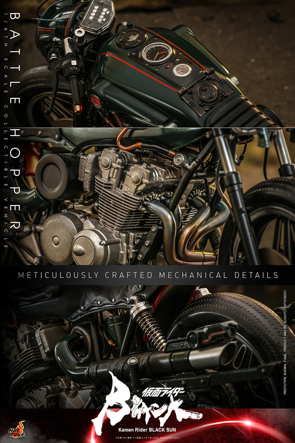 Hot Toys 1/6th Scale Collectible Kamen Rider Black Sun Battle Hopper Model Vehicle