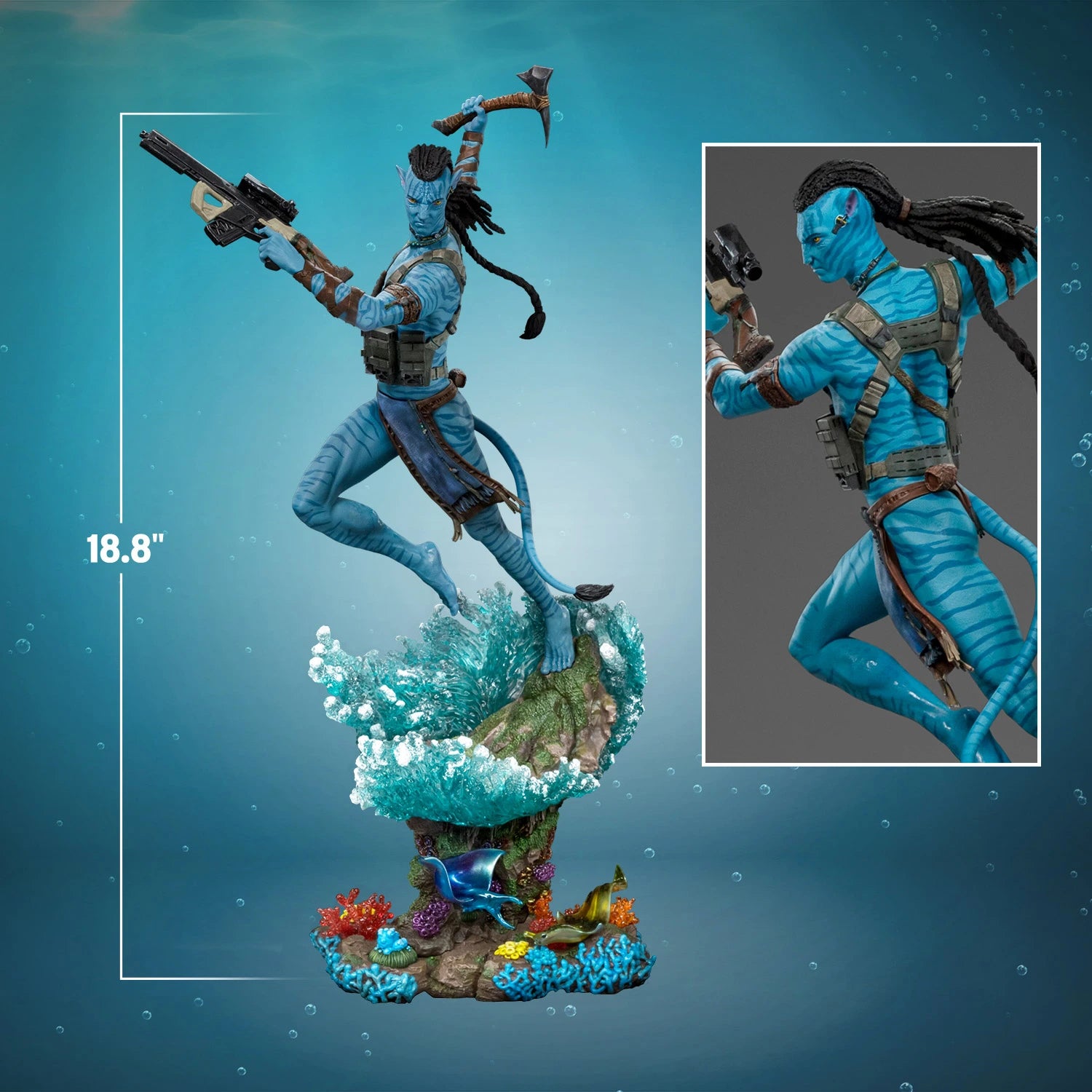 Iron Studios Limited Edition 1/10 Art Scale Avatar The Way of Water Jake Sully Statue