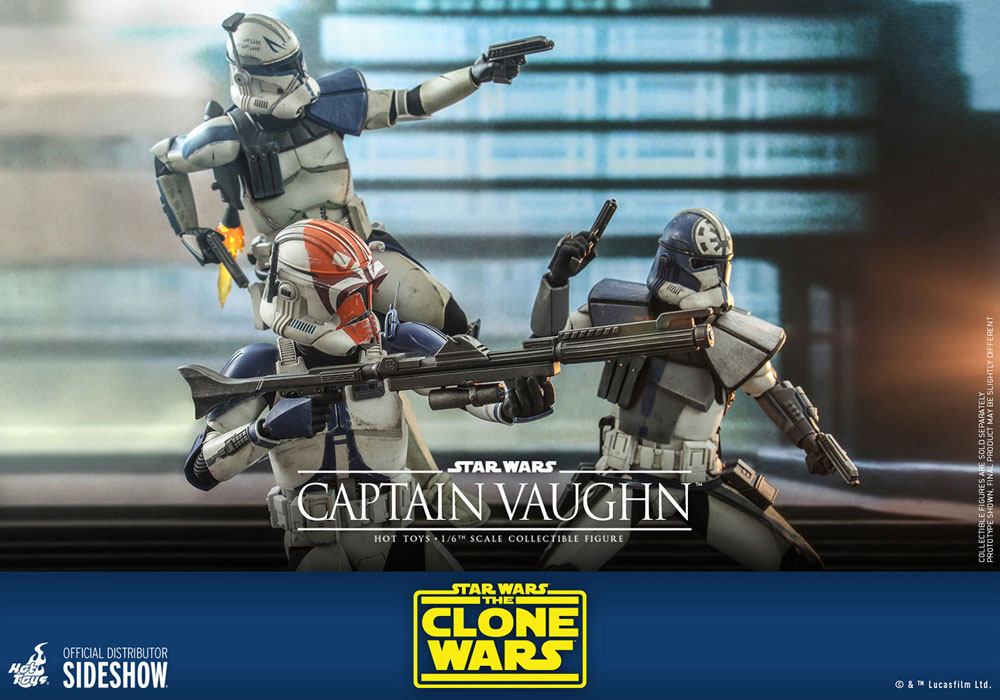 Hot Toys Highly Detailed 1/6th Scale Collectible Figure of Captain Vaughn from Star Wars The Clone Wars