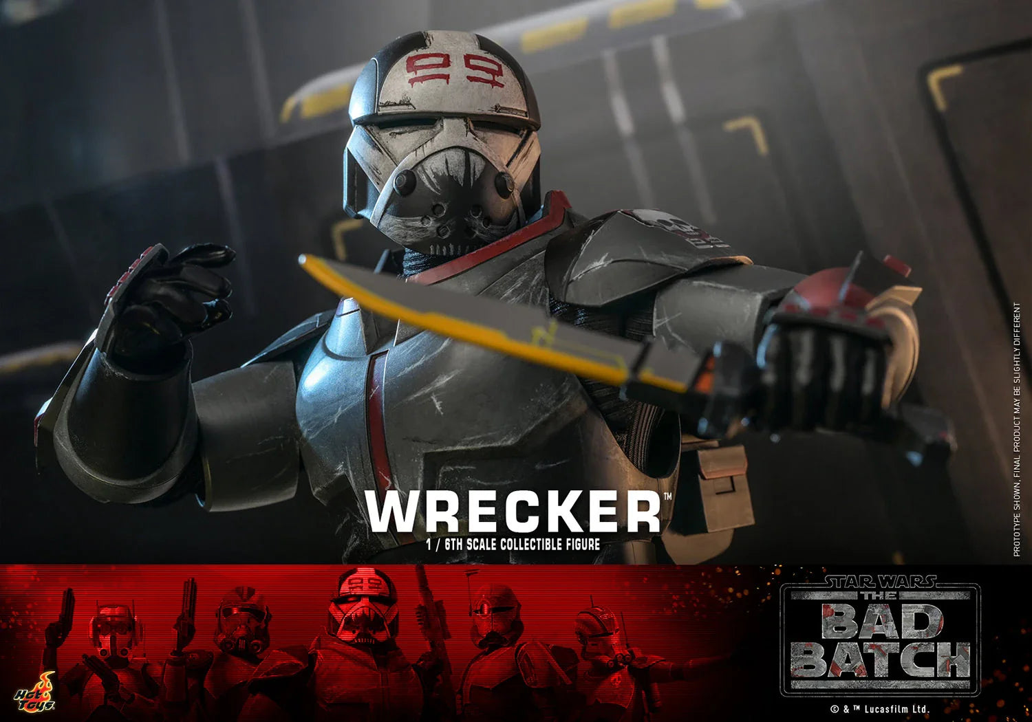Hot Toys Highly Detailed 1/6th Scale Collectible Figure of Wrecker from Star Wars The Bad Batch