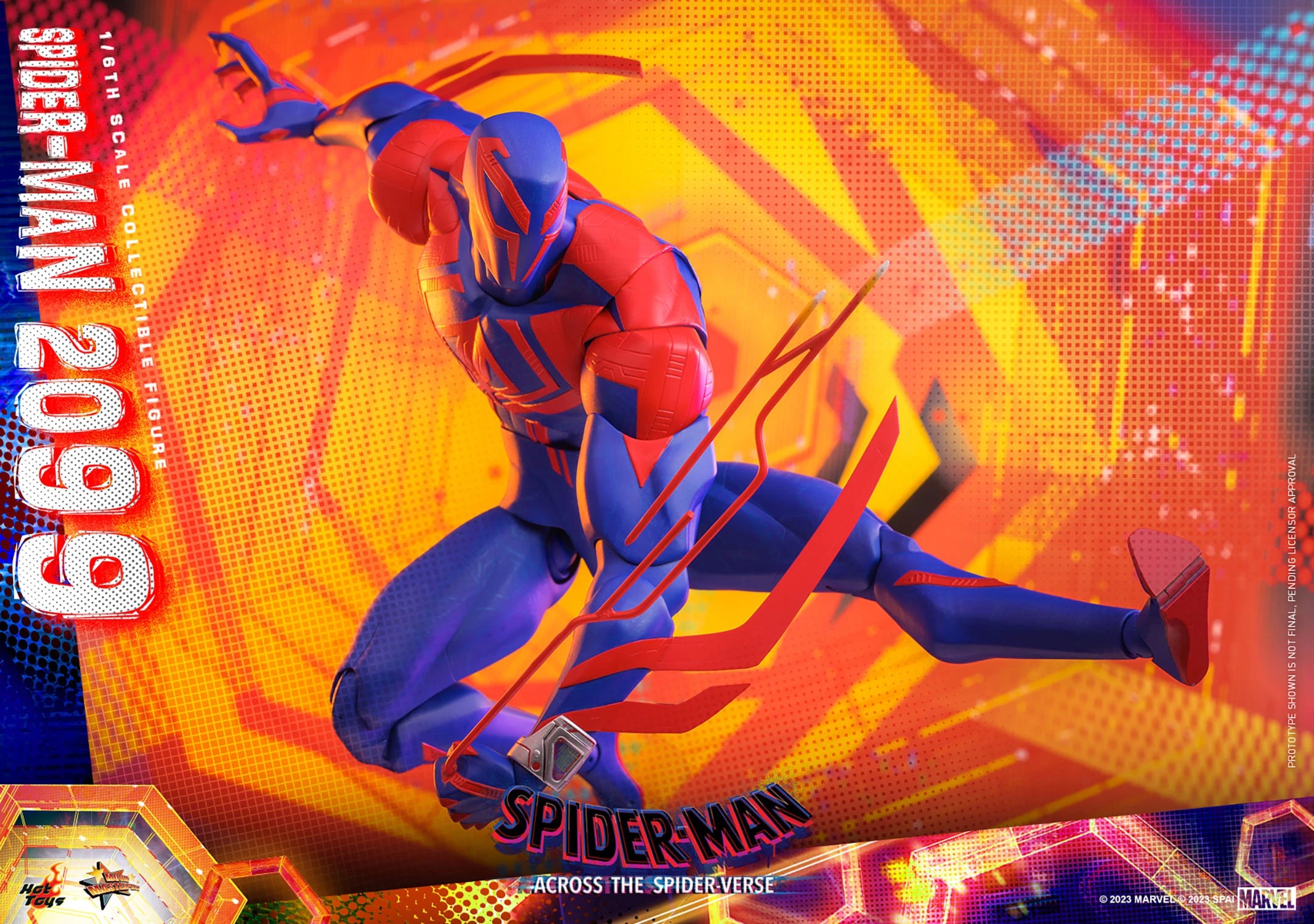 Hot Toys 1/6th Scale Futuristic Spider-Man 2099 Figure from Across The Spider-Verse