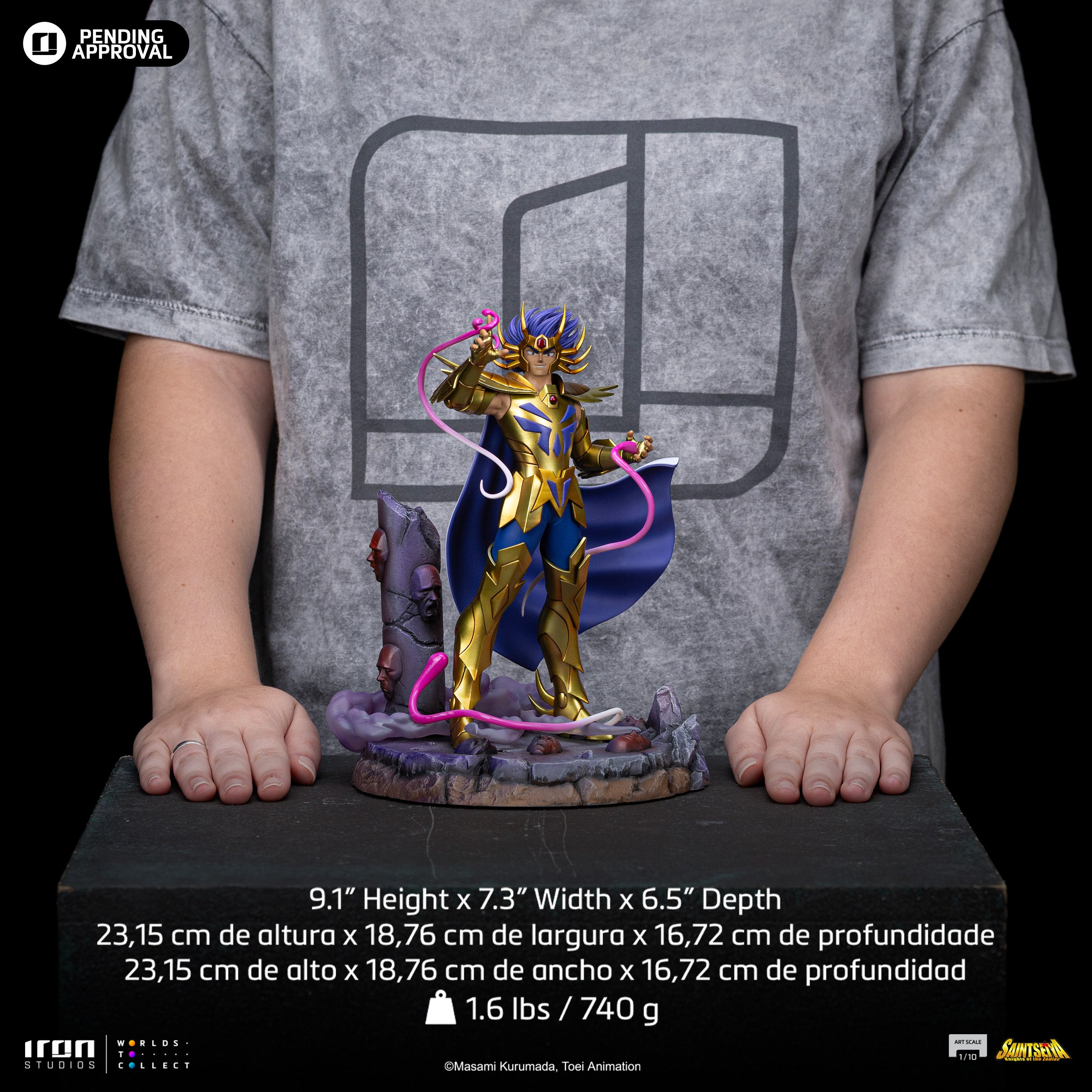 Limited Edition 1/10 Art Scale Iron Studios Saint Seiya Cancer Deathmask Statue for Collectors