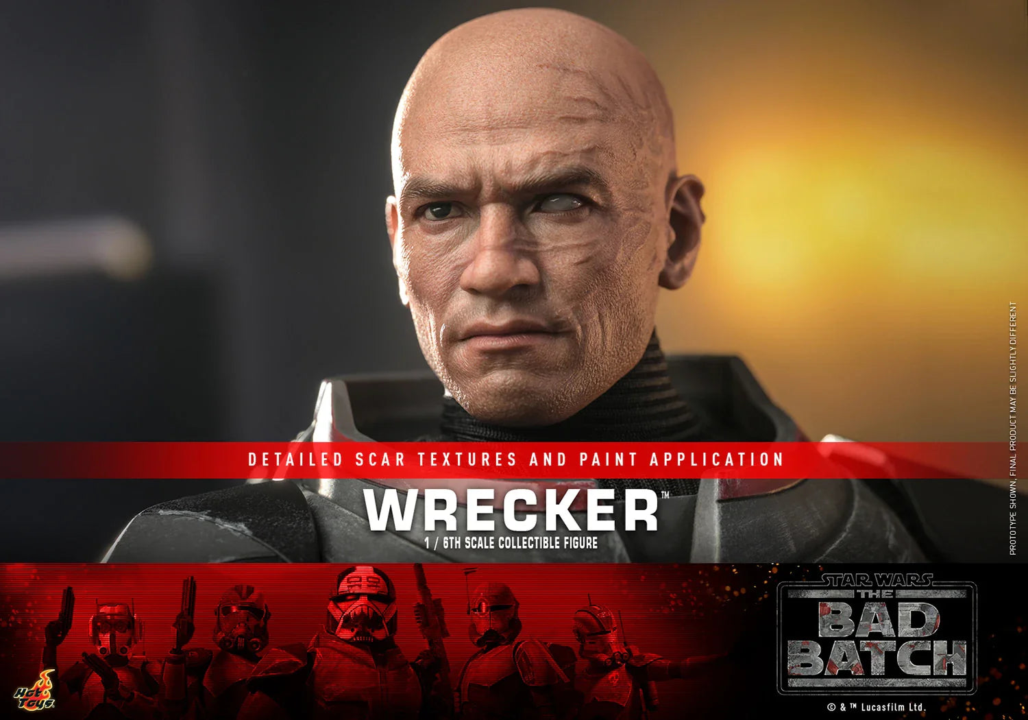 Hot Toys Highly Detailed 1/6th Scale Collectible Figure of Wrecker from Star Wars The Bad Batch