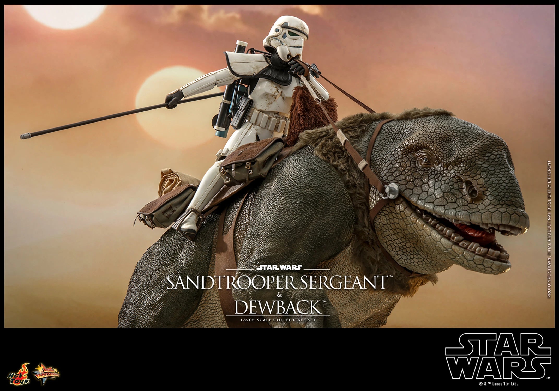 Hot Toys 1/6th Scale Star Wars A New Hope Sandtrooper Sergeant & Dewback Collectible Set