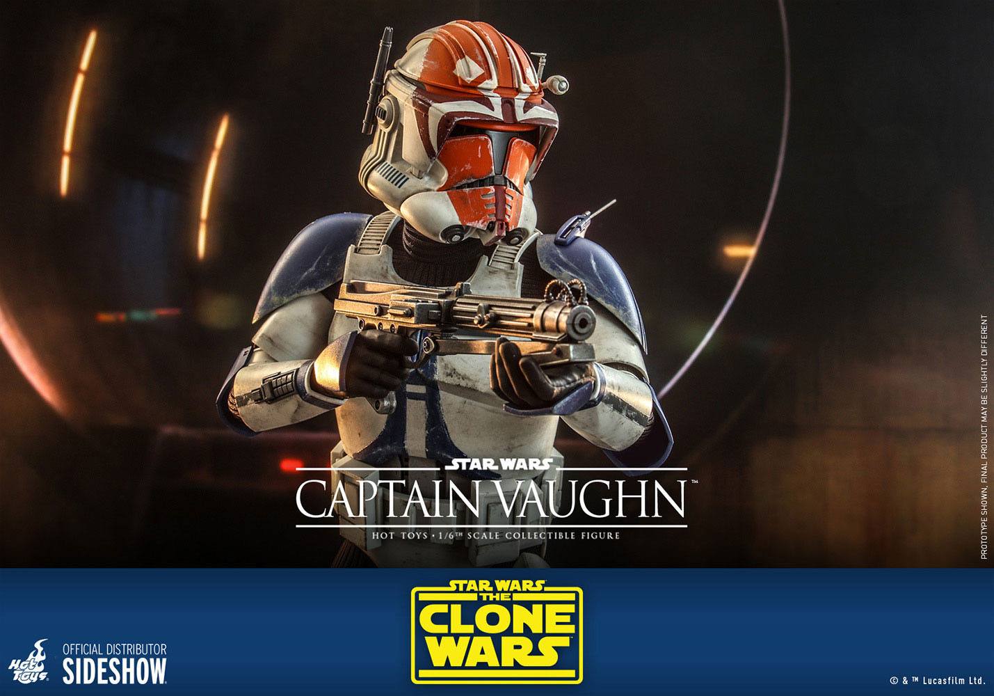 Hot Toys Highly Detailed 1/6th Scale Collectible Figure of Captain Vaughn from Star Wars The Clone Wars