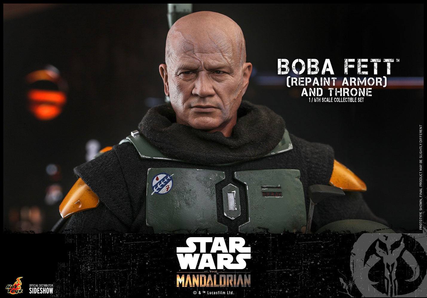 Hot Toys 1/6th Scale Repainted Armor Boba Fett and Throne Figure Set