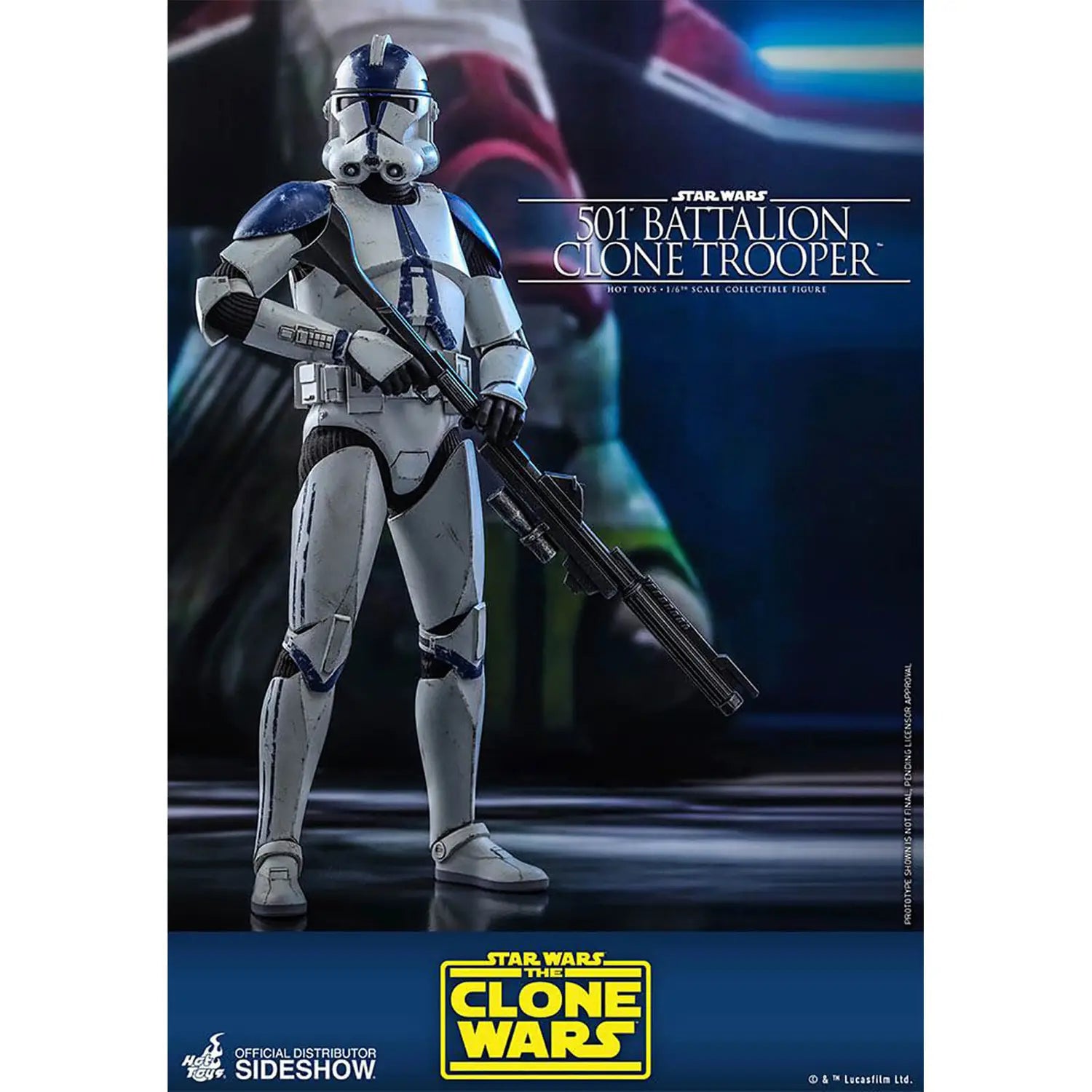 Hot Toys 1/6 Scale Action Figure Collectible - Star Wars The Clone Wars 501st Battalion Clone Trooper