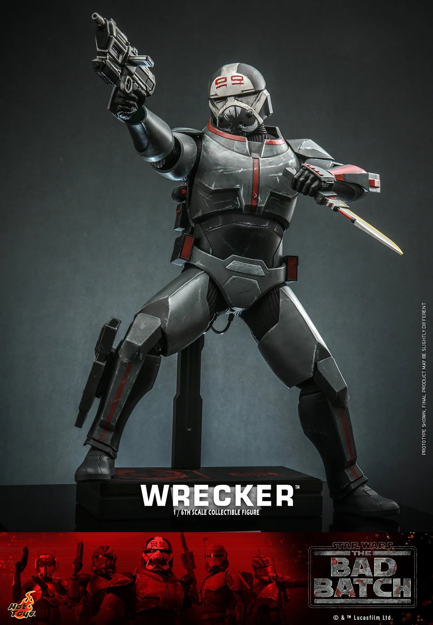 Hot Toys Highly Detailed 1/6th Scale Collectible Figure of Wrecker from Star Wars The Bad Batch