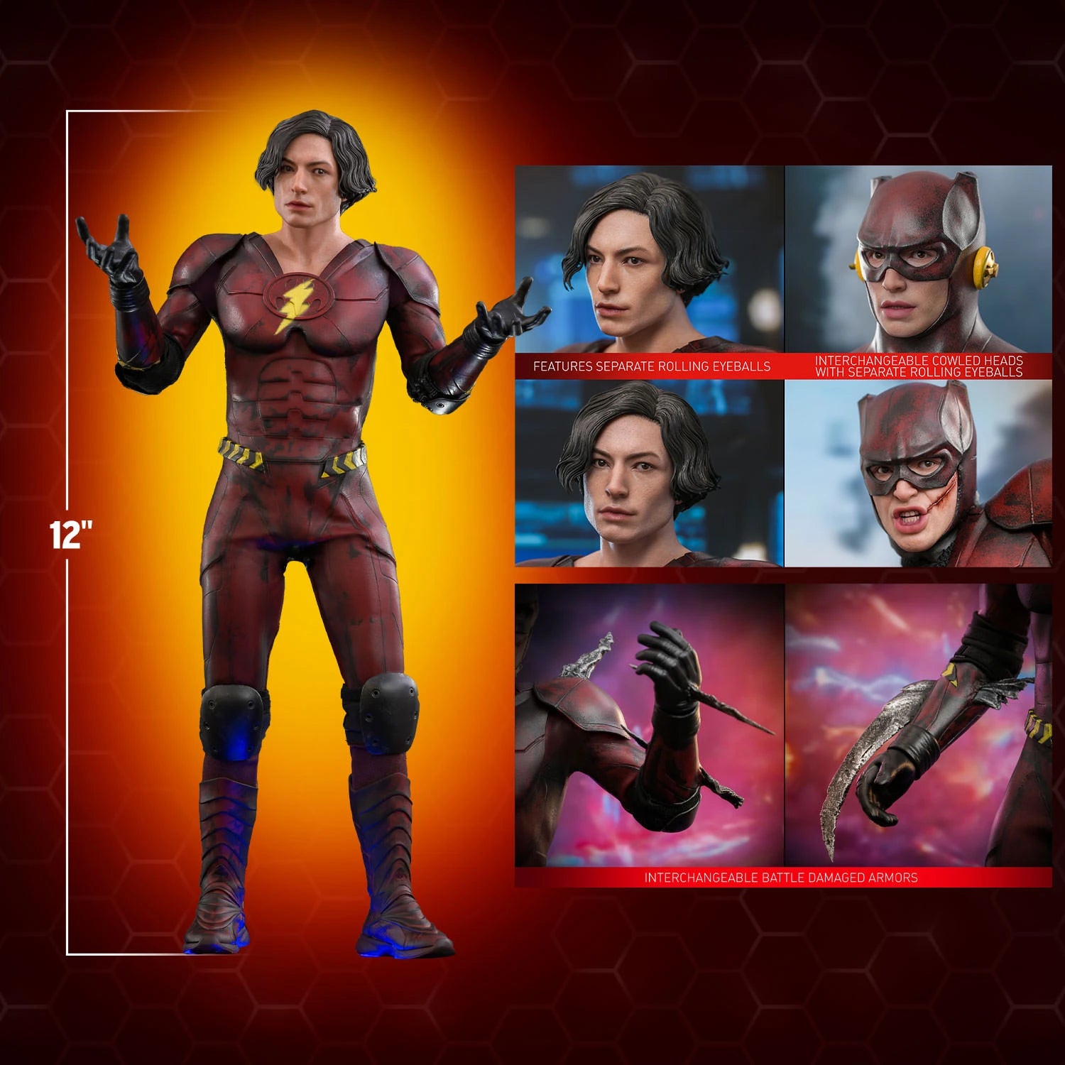 Hot Toys Deluxe 1/6th Scale Collectible Figure of The Flash Movie's Young Barry Allen