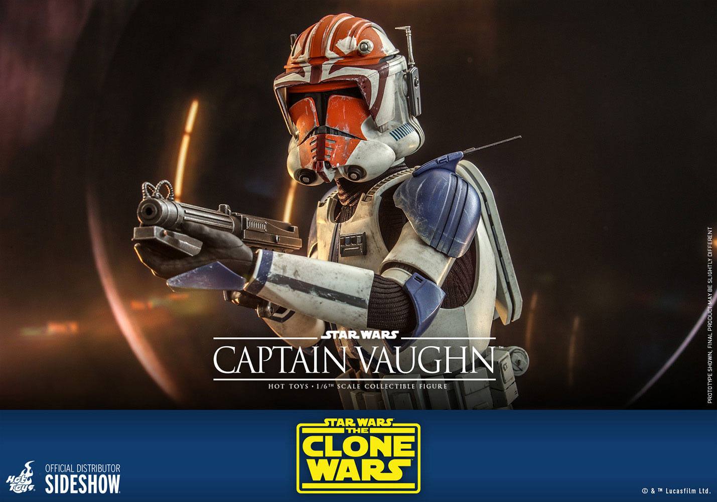 Hot Toys Highly Detailed 1/6th Scale Collectible Figure of Captain Vaughn from Star Wars The Clone Wars