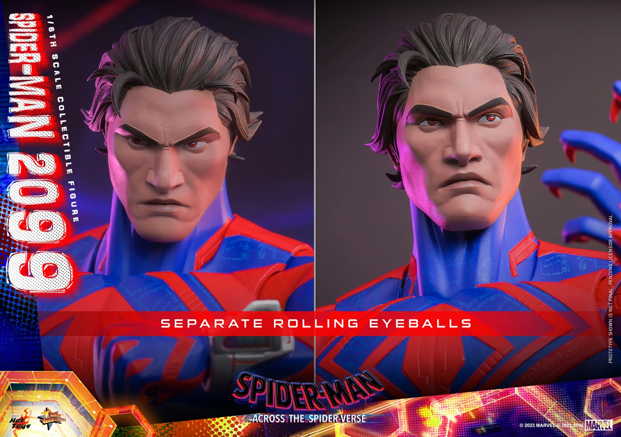 Hot Toys 1/6th Scale Futuristic Spider-Man 2099 Figure from Across The Spider-Verse