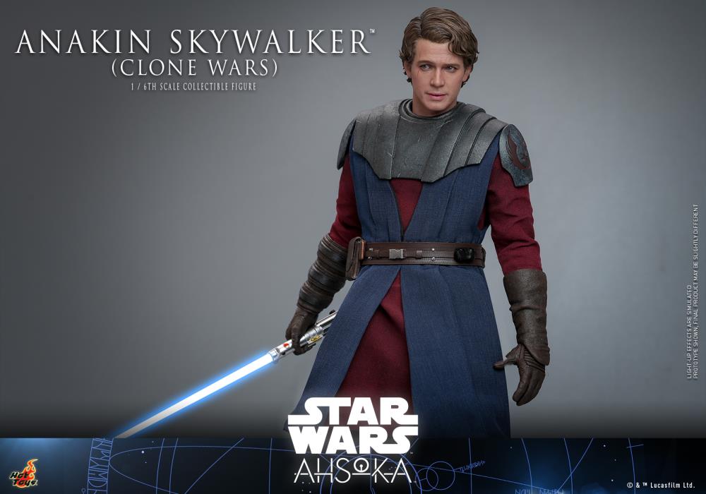 Hot Toys 1/6 Scale Clone Wars Era Anakin Skywalker Collectible Figure