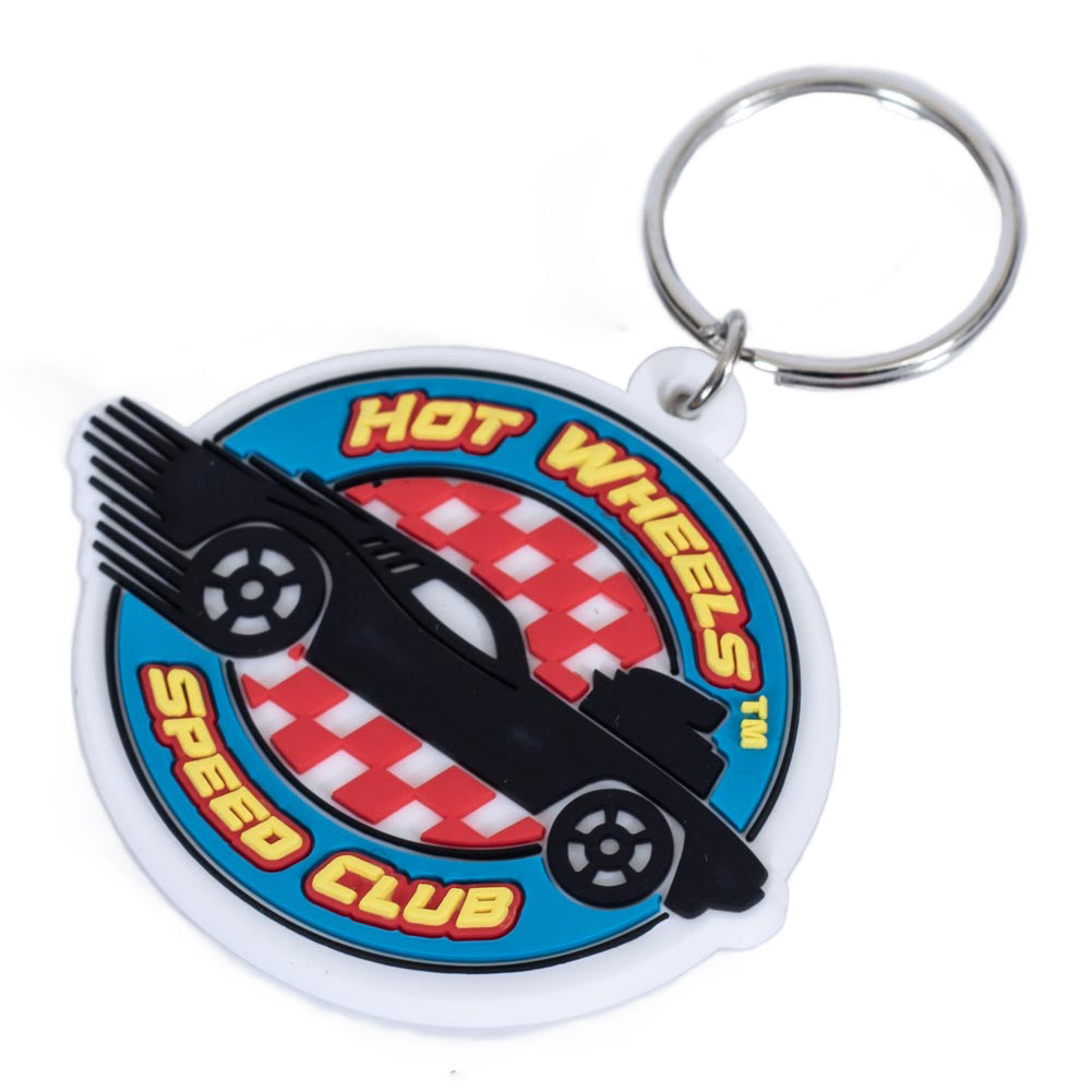 Hot Wheels Speed Club Durable Colorful PVC Keyring with Chain