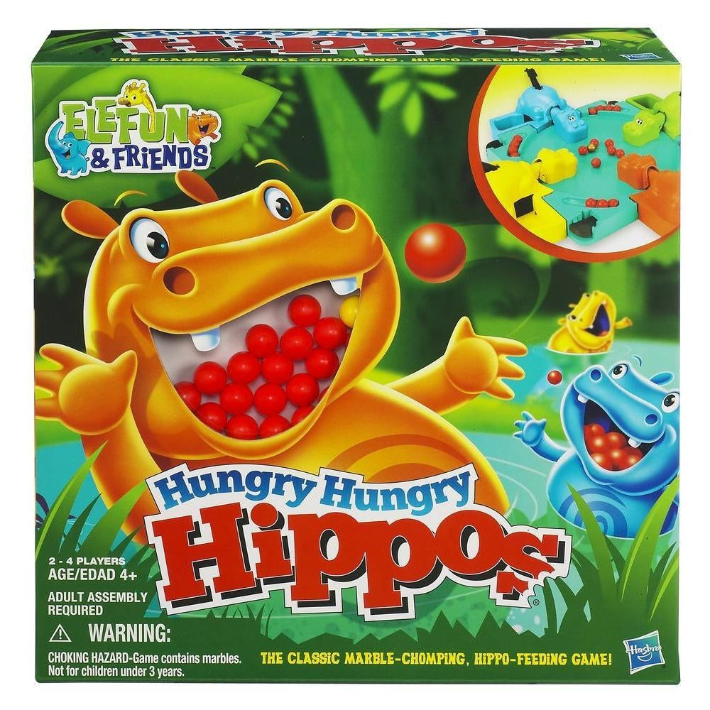 Classic Hungry Hungry Hippos Marble - Chomping Board Game