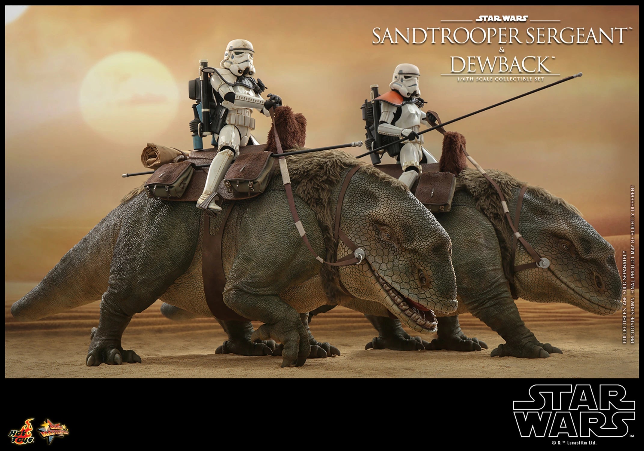 Hot Toys 1/6th Scale Star Wars A New Hope Sandtrooper Sergeant & Dewback Collectible Set