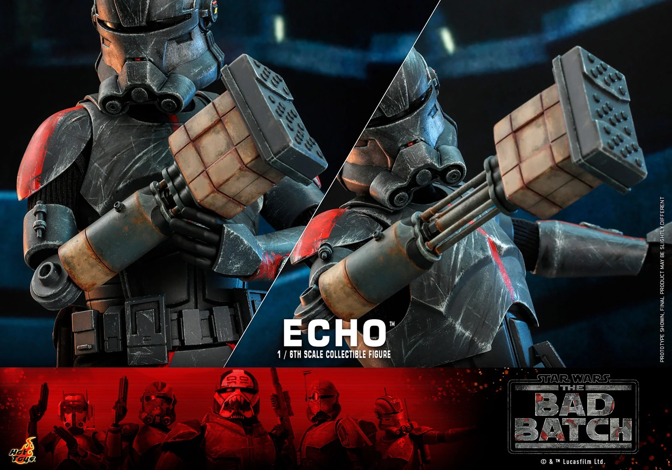 Hot Toys 1/6th Scale Collectible Star Wars The Bad Batch Echo Action Figure