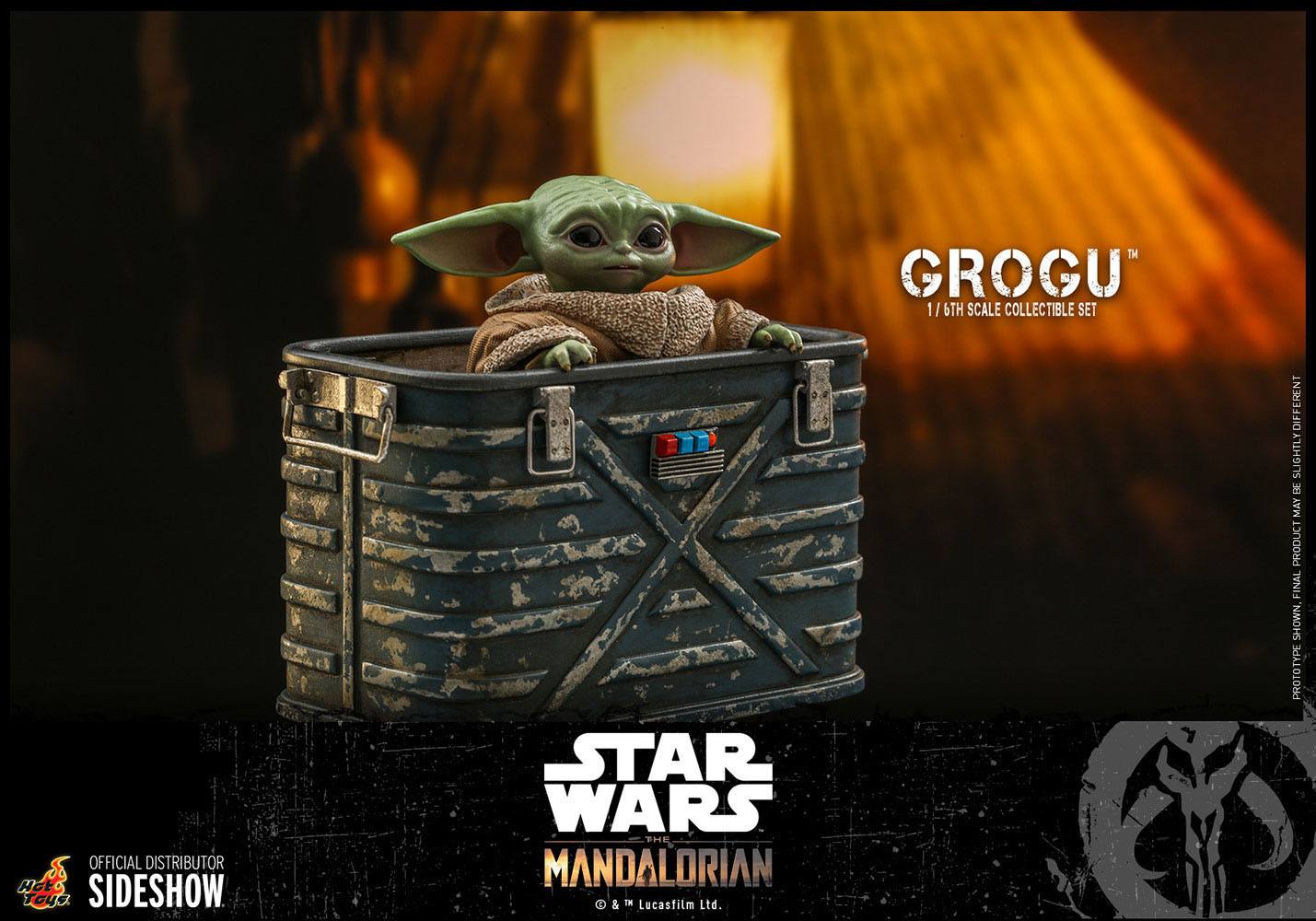 Hot Toys 1/6 Scale Collectible Figure Set of Grogu from Star Wars The Mandalorian
