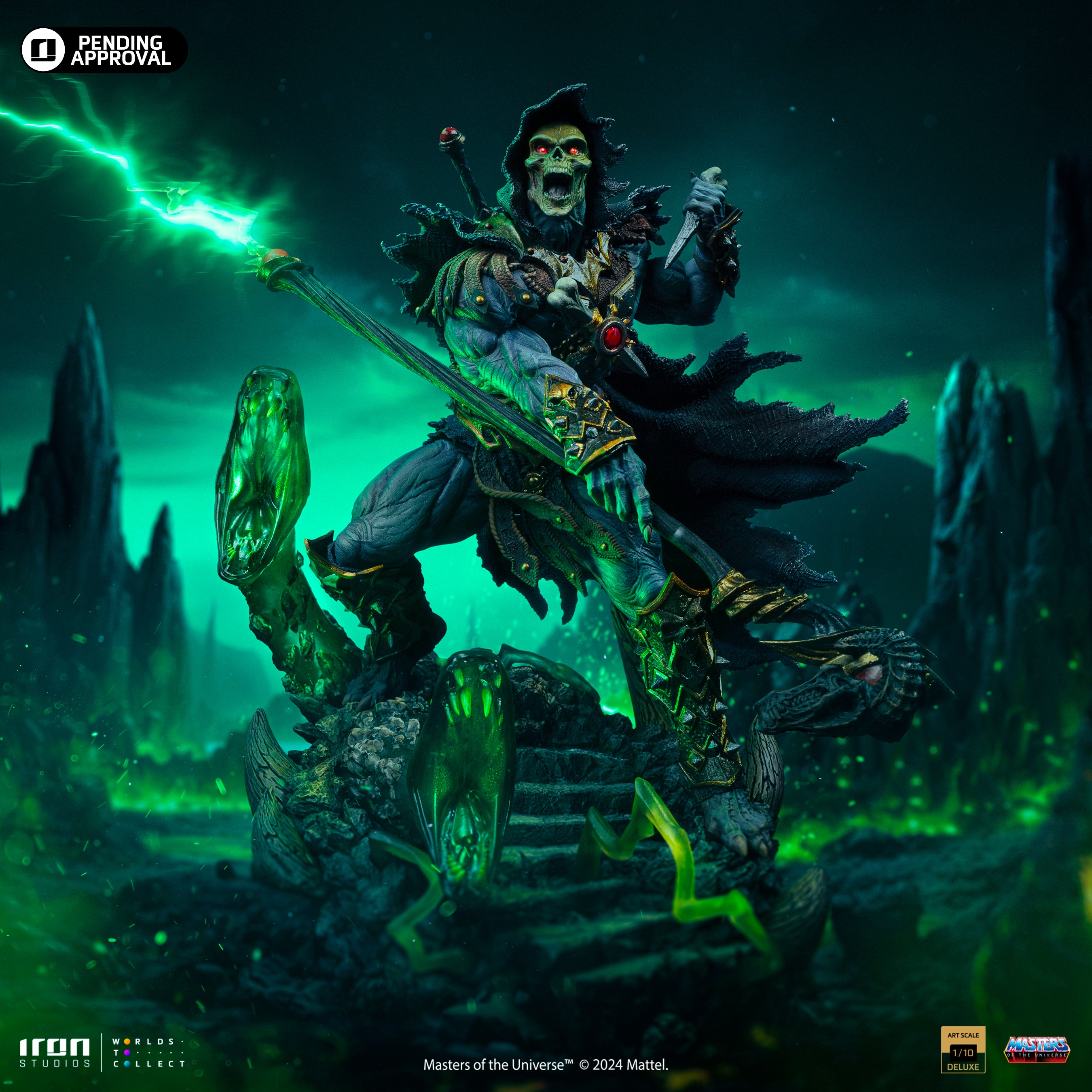 Limited Edition 1/10 Deluxe Art Scale Iron Studios Statue of Skeletor from Masters of the Universe Unleashed