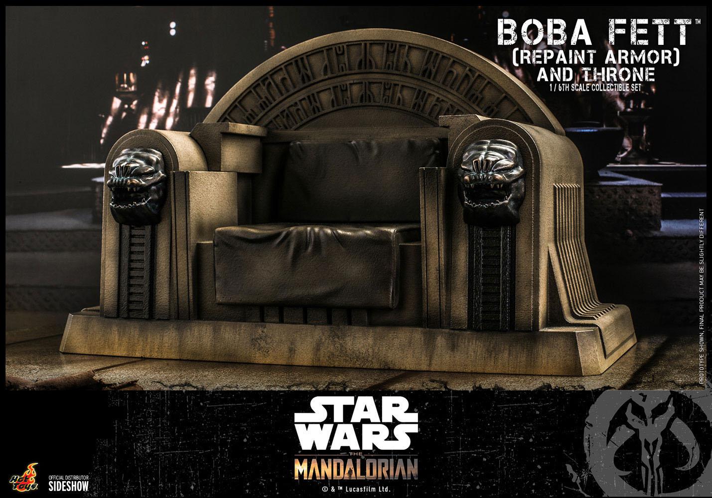 Hot Toys 1/6th Scale Repainted Armor Boba Fett and Throne Figure Set
