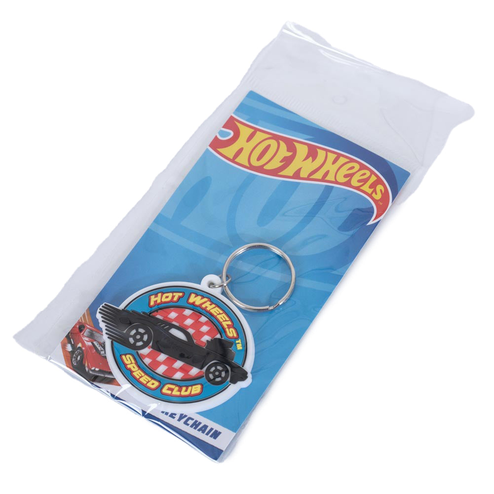 Hot Wheels Speed Club Durable Colorful PVC Keyring with Chain