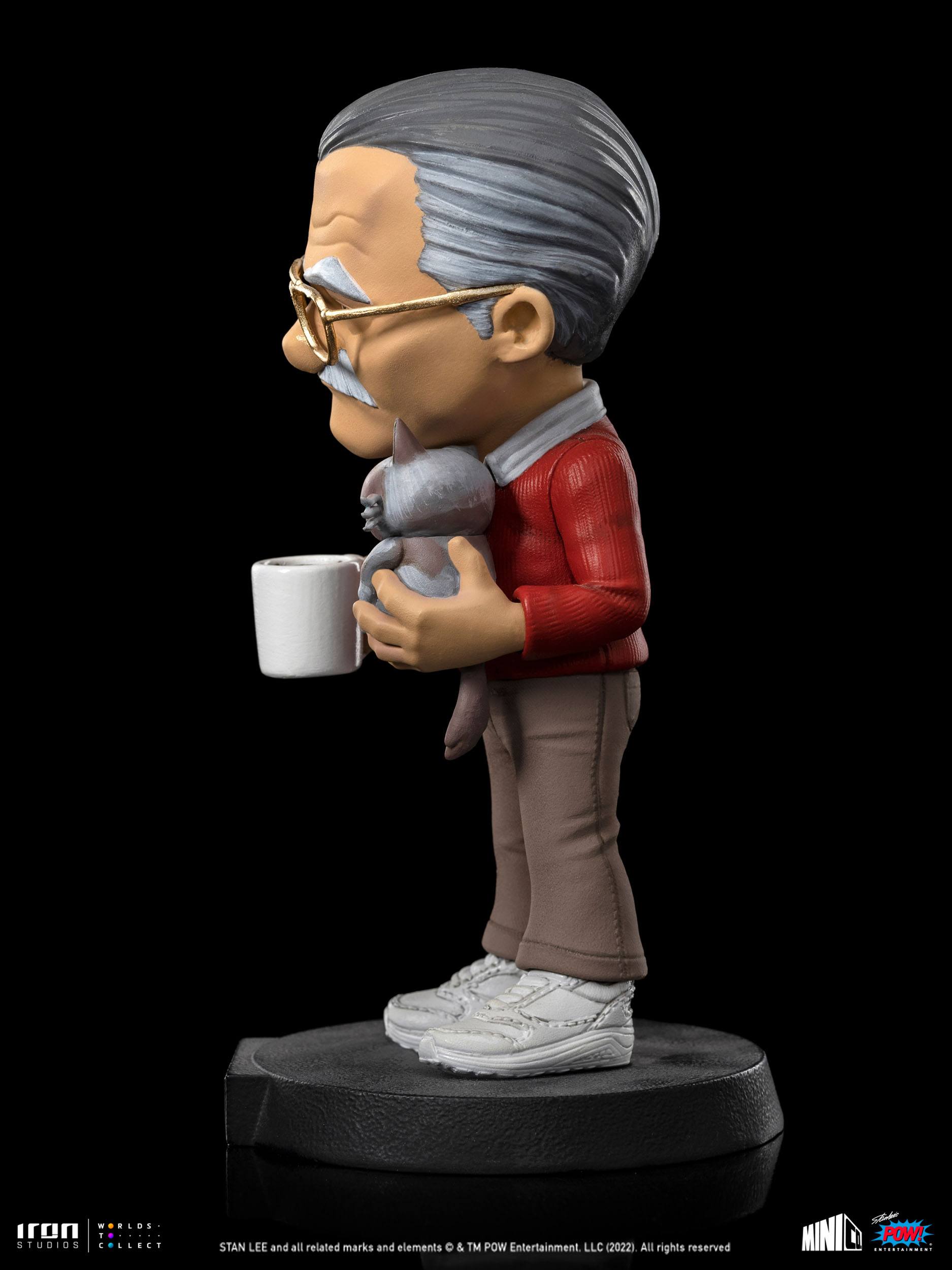 Iron Studios POW! Entertainment MiniCo Collectible Statue Featuring Stan Lee with Grumpy Cat