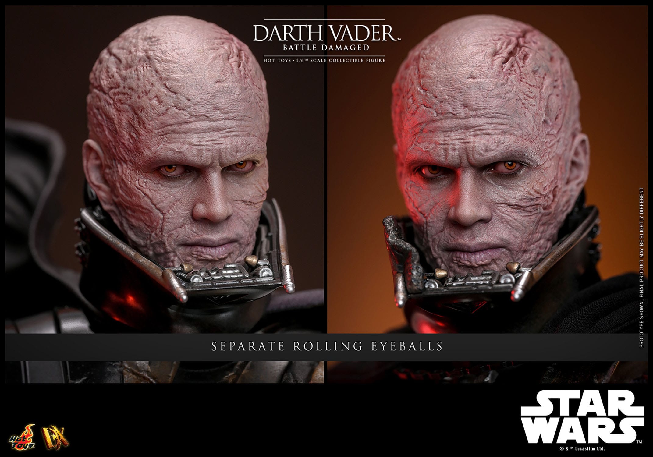 Hot Toys 1/6th Scale Battle-Damaged Star Wars Darth Vader Collectible Figure