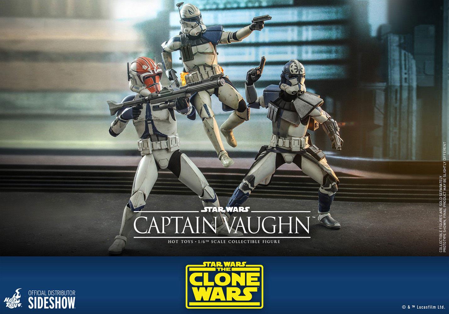 Hot Toys Highly Detailed 1/6th Scale Collectible Figure of Captain Vaughn from Star Wars The Clone Wars