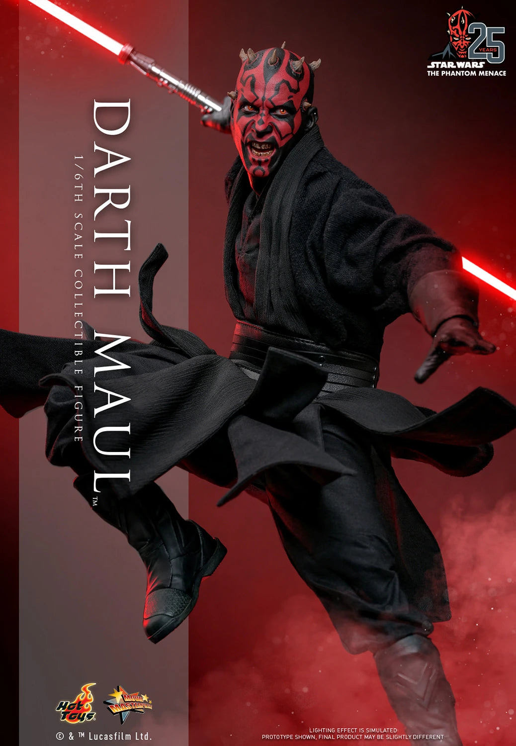 Hot Toys 1/6th Scale Collectible Action Figure of Darth Maul from Star Wars: The Phantom Menace