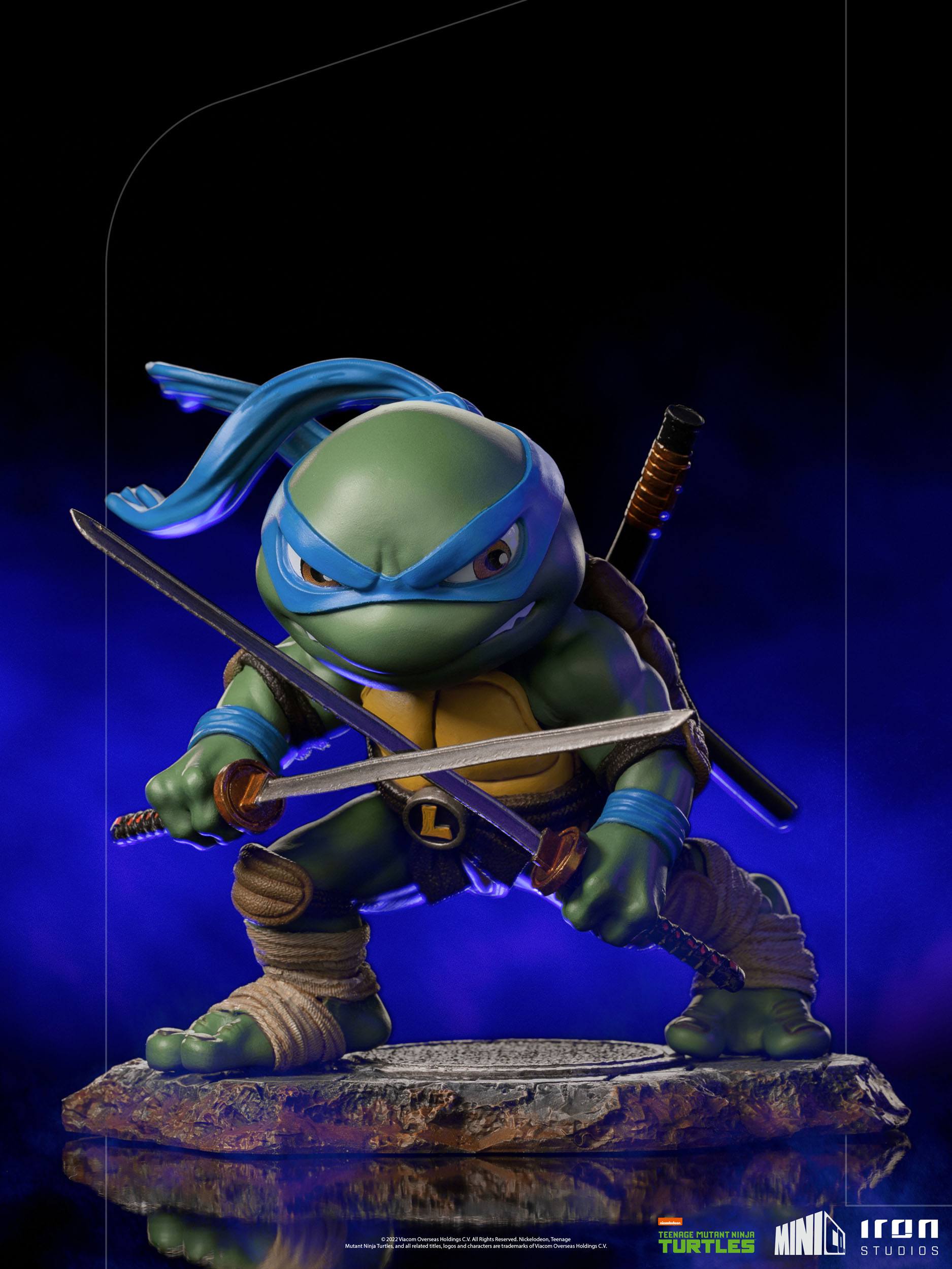 Iron Studios Mini Co. PVC Figure - Teenage Mutant Ninja Turtles' Brave Leader Leonardo
