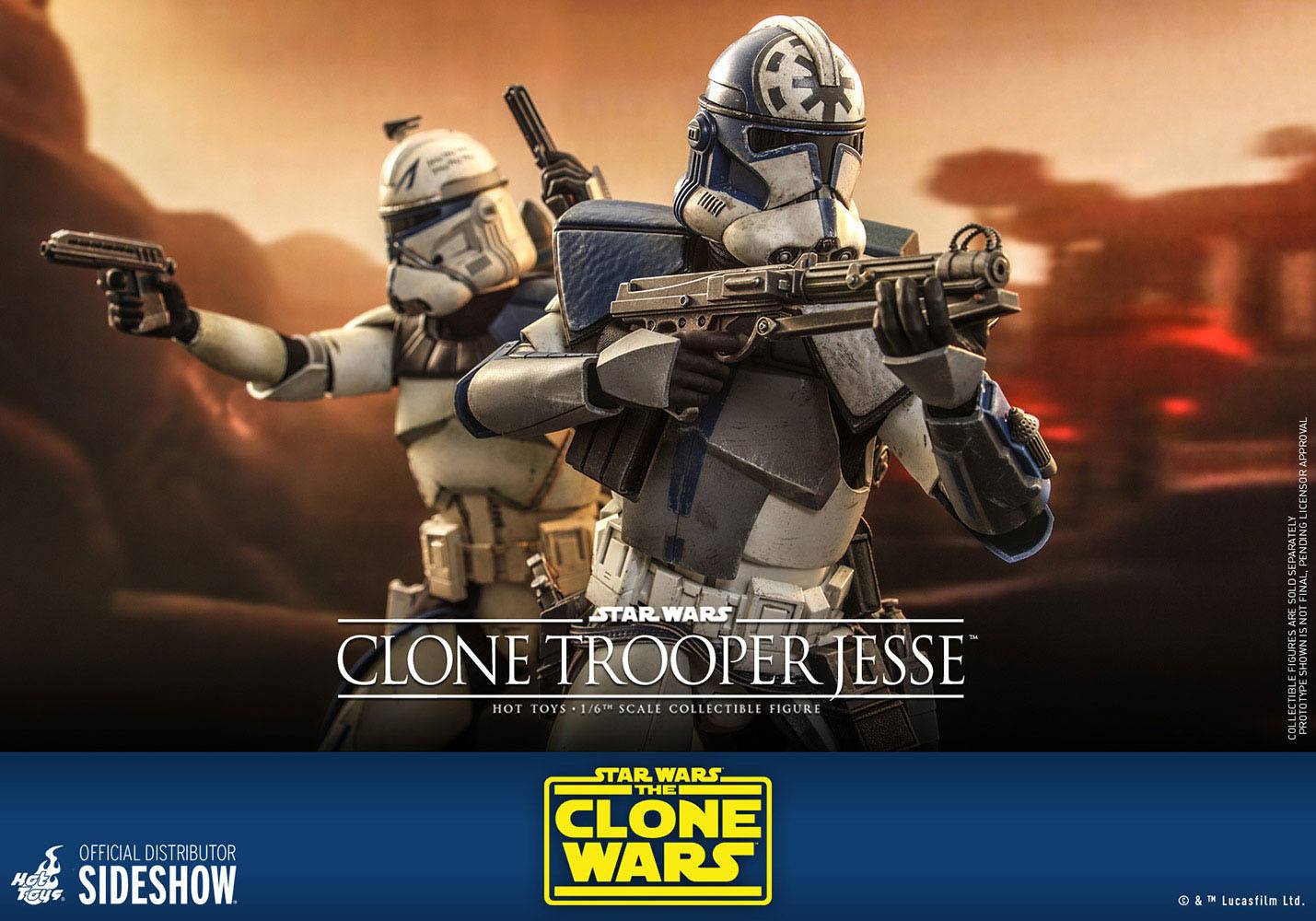 Hot Toys 1/6th Scale Star Wars Clone Wars Clone Trooper Jesse Collectible Figure