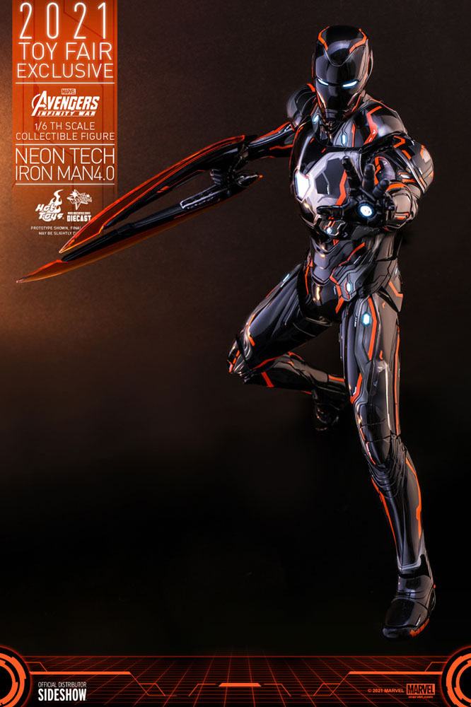 Hot Toys 1/6 Scale Marvel Iron Man Mark 50 Neon Tech Orange Edition