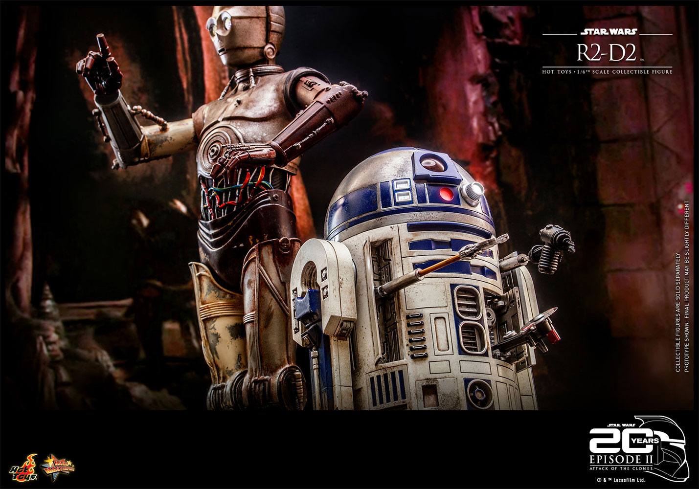 Hot Toys 20th Anniversary Collectible 1/6 Scale R2-D2 Figure from Star Wars Attack Of The Clones