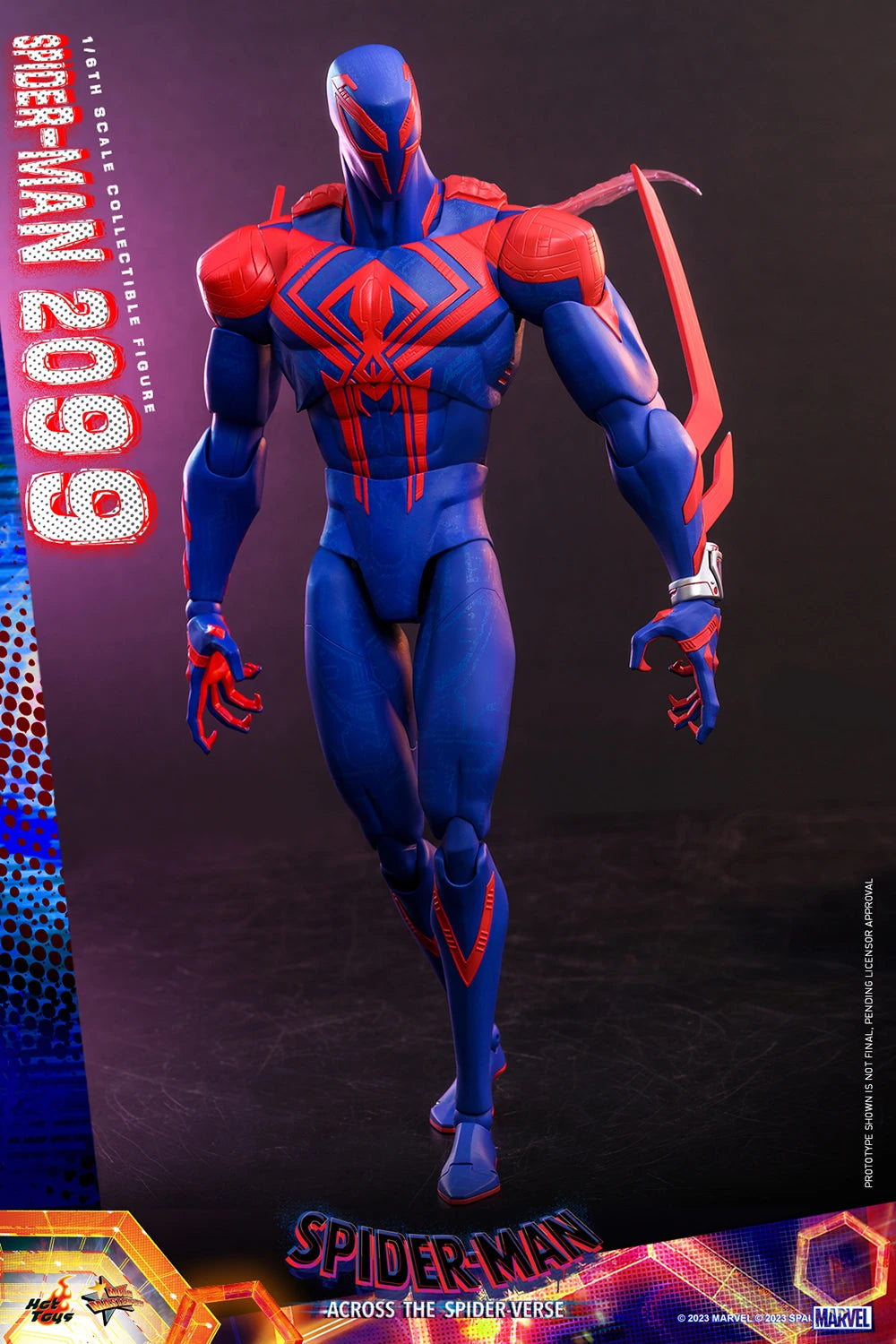 Hot Toys 1/6th Scale Futuristic Spider-Man 2099 Figure from Across The Spider-Verse