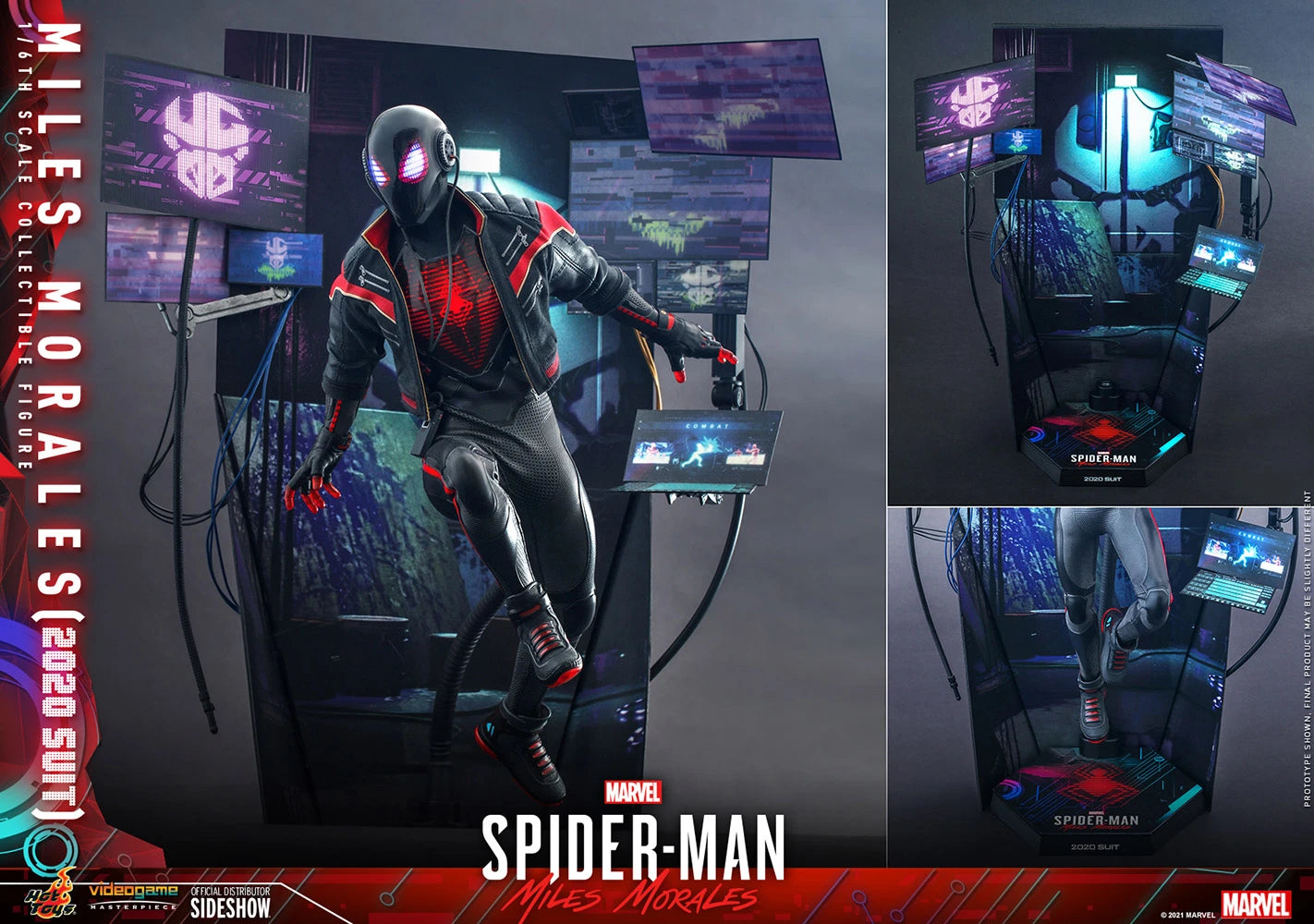 Hot Toys Collectible 1/6th Scale Action Figure of Miles Morales in 2020 Suit from Spider-Man Into the Spider-Verse