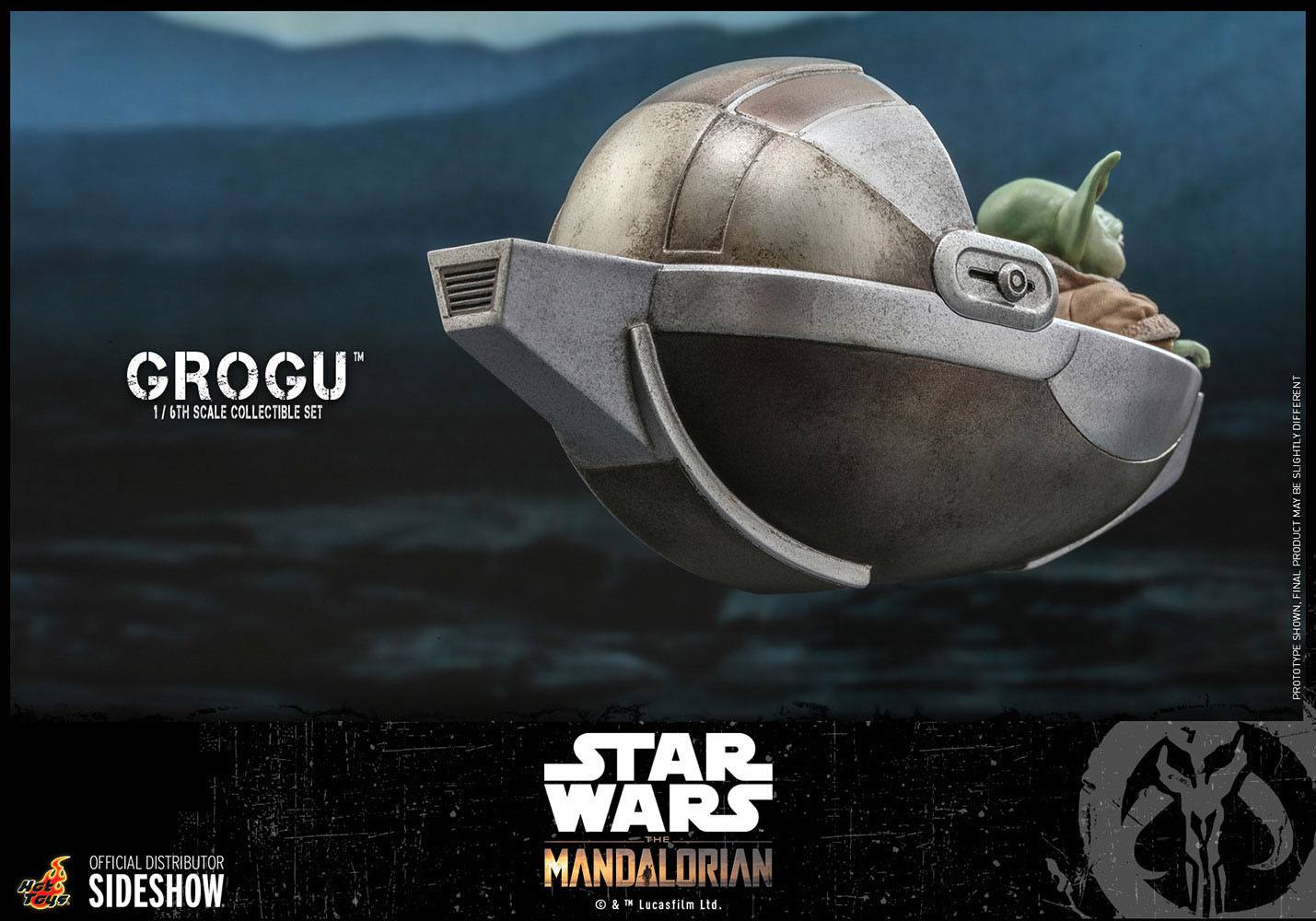Hot Toys 1/6 Scale Collectible Figure Set of Grogu from Star Wars The Mandalorian