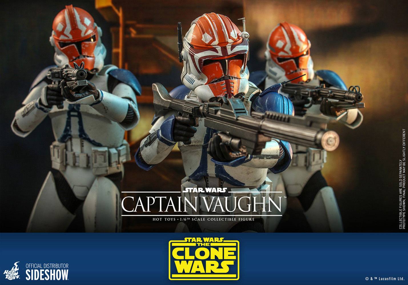 Hot Toys Highly Detailed 1/6th Scale Collectible Figure of Captain Vaughn from Star Wars The Clone Wars