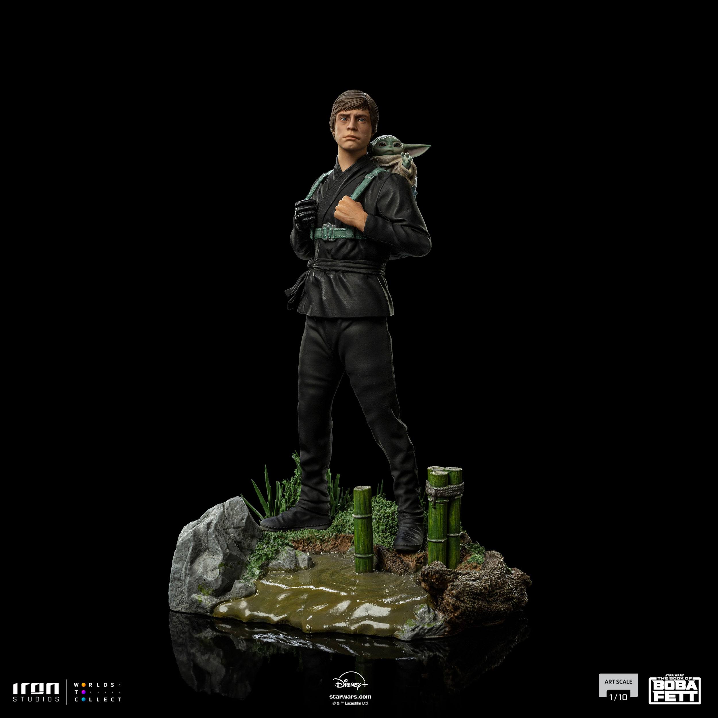Iron Studios Limited Edition 1/10 Art Scale Statue of Luke Skywalker and Grogu Training from Star Wars The Book of Boba Fett