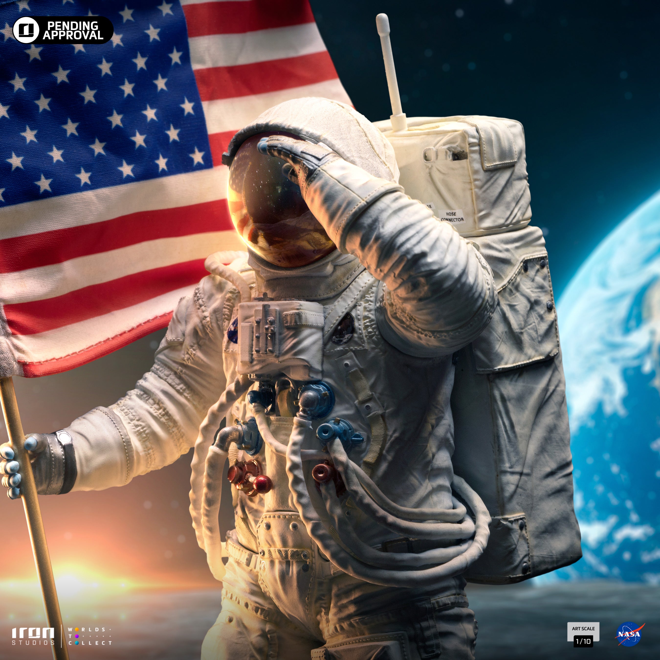 Iron Studios Limited Edition 1/10 Art Scale Apollo 11 Astronaut Statue