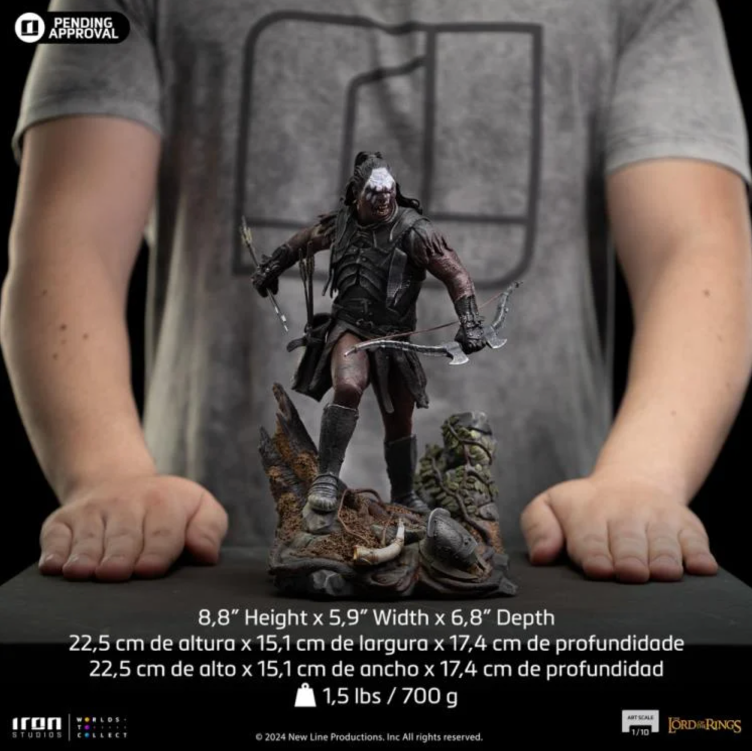 Iron Studios Collectible 1/10 Art Scale Limited Edition Statue of Lurtz, the Fierce Uruk-Hai Leader from The Lord of the Rings