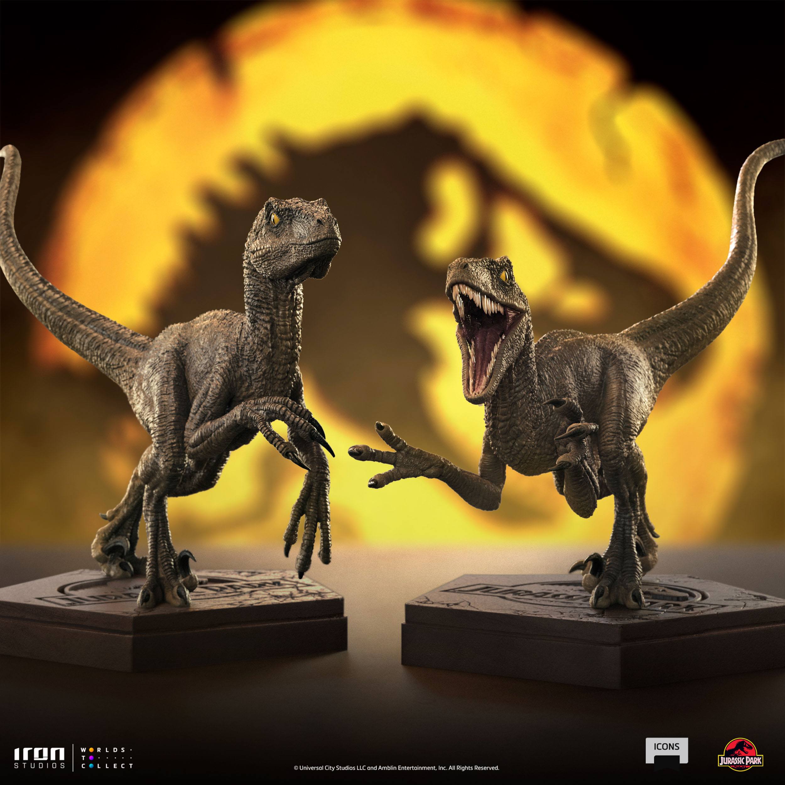 Iron Studios Stylized Jurassic World Velociraptor (B) Icon Statue