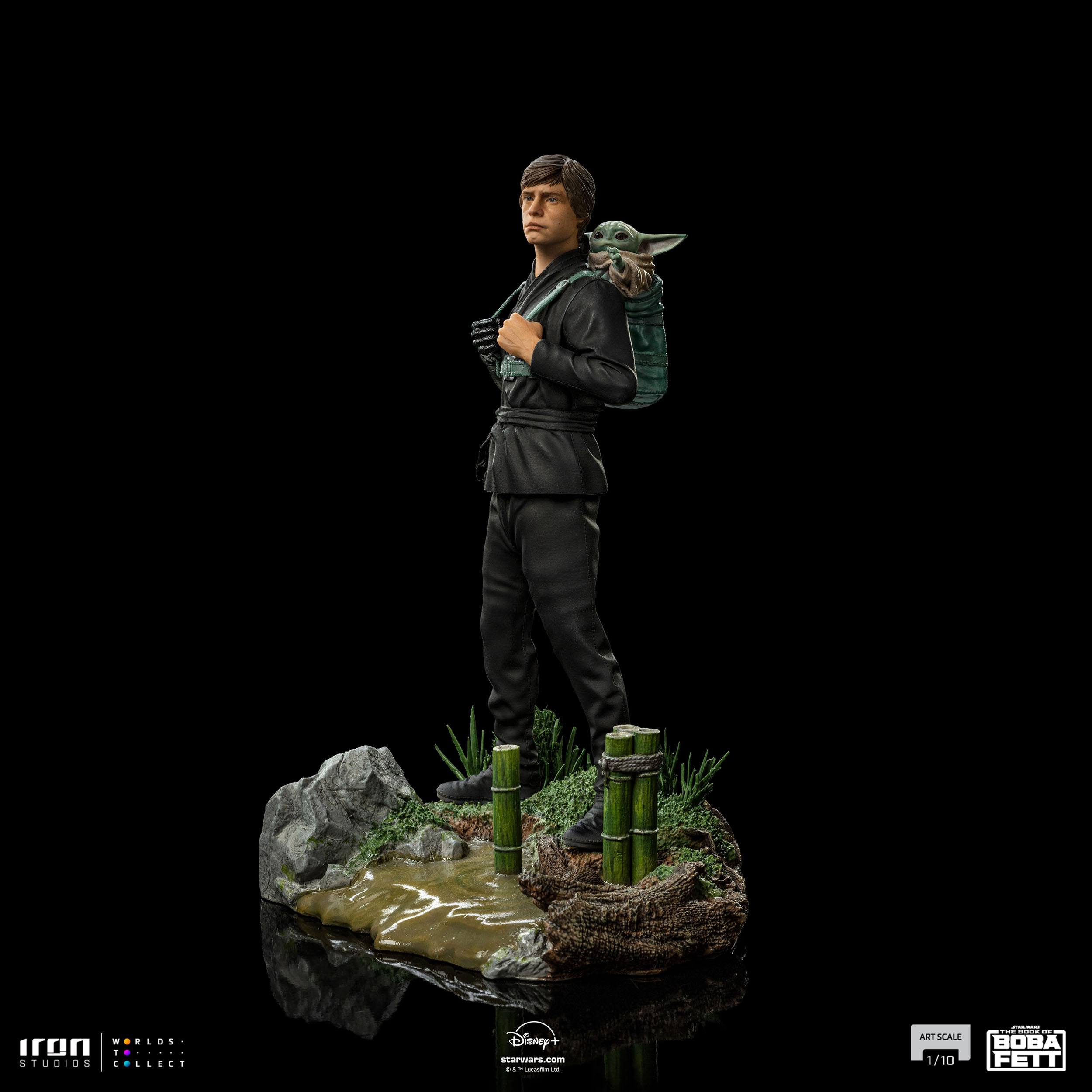 Iron Studios Limited Edition 1/10 Art Scale Statue of Luke Skywalker and Grogu Training from Star Wars The Book of Boba Fett