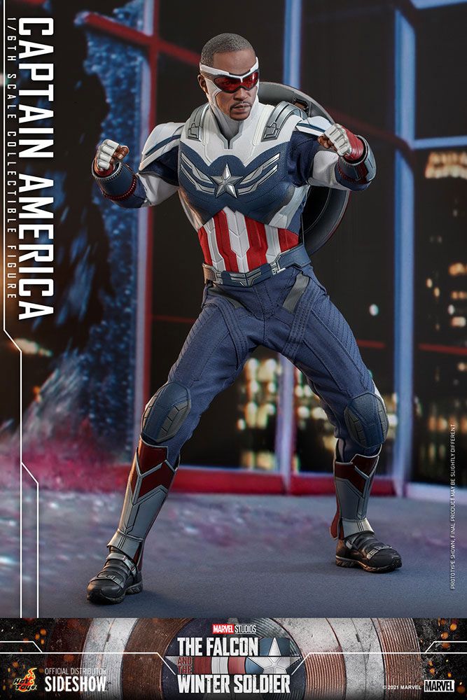 Hot Toys 1/6 Scale Captain America Sam Wilson Figure from The Falcon and the Winter Soldier