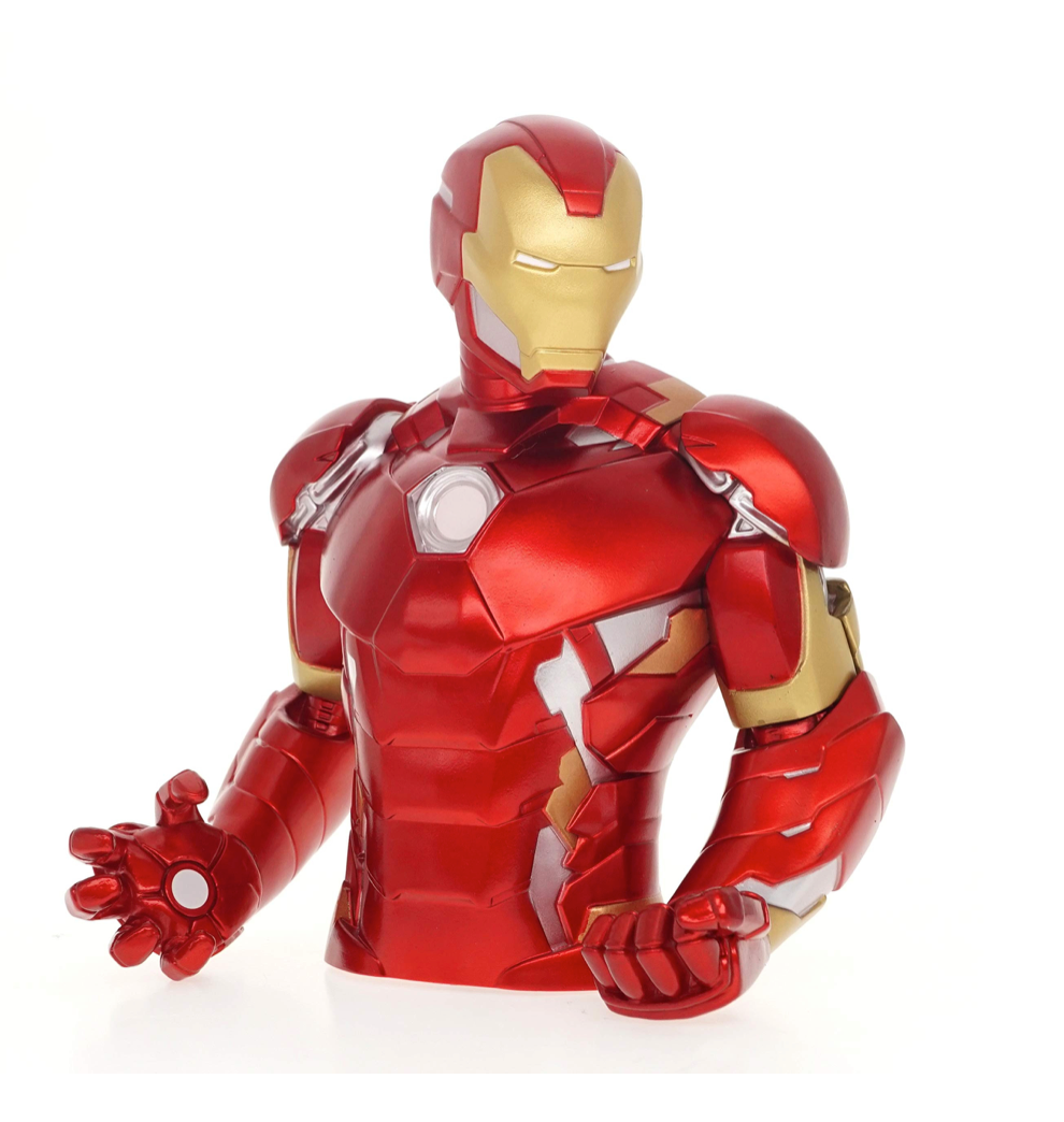 Marvel Collectible Iron Man Bust-Style Coin Bank