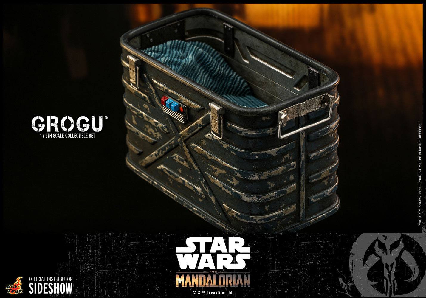 Hot Toys 1/6 Scale Collectible Figure Set of Grogu from Star Wars The Mandalorian