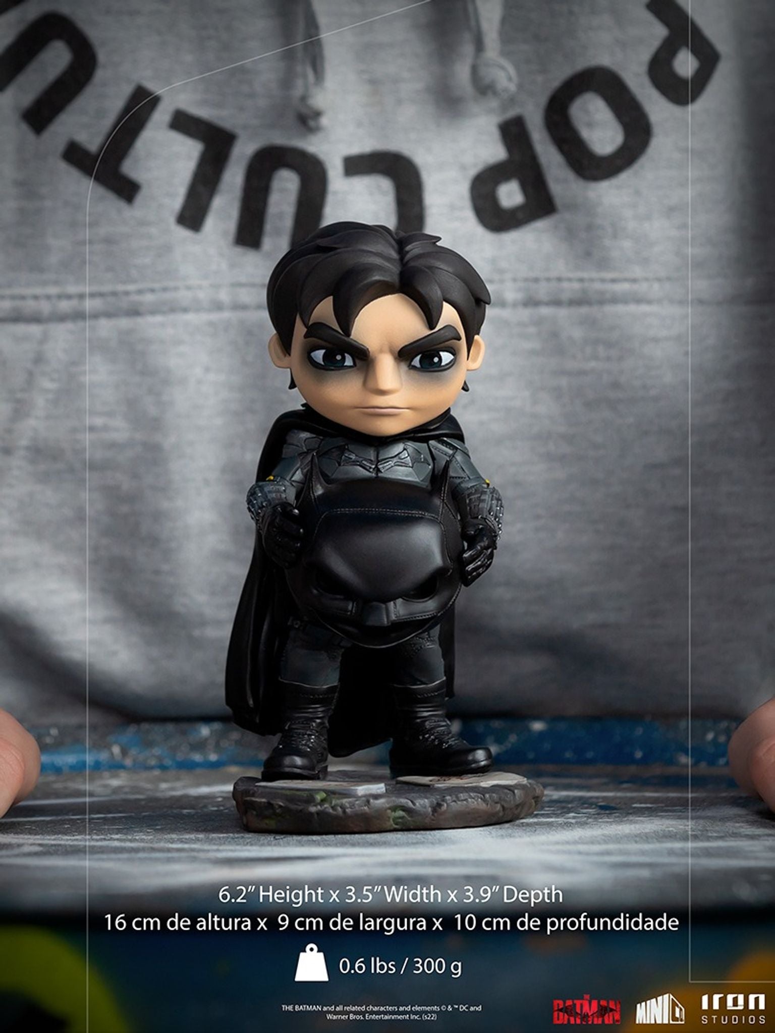 Iron Studios Collectible The Batman MiniCo Unmasked Batman Statue Inspired by the 2022 Movie