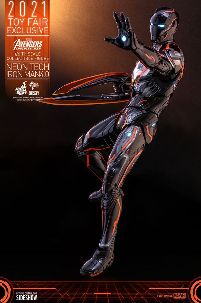Hot Toys 1/6 Scale Marvel Iron Man Mark 50 Neon Tech Orange Edition
