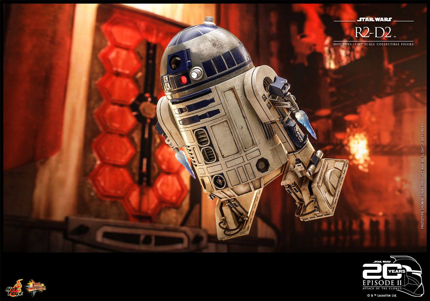 Hot Toys 20th Anniversary Collectible 1/6 Scale R2-D2 Figure from Star Wars Attack Of The Clones
