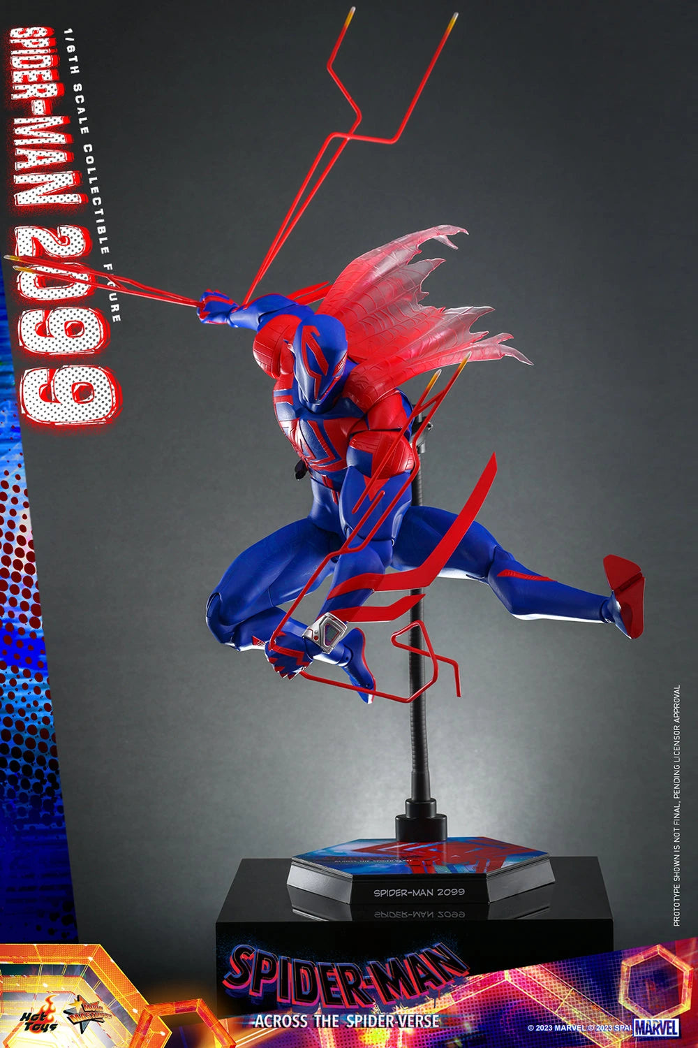 Hot Toys 1/6th Scale Futuristic Spider-Man 2099 Figure from Across The Spider-Verse